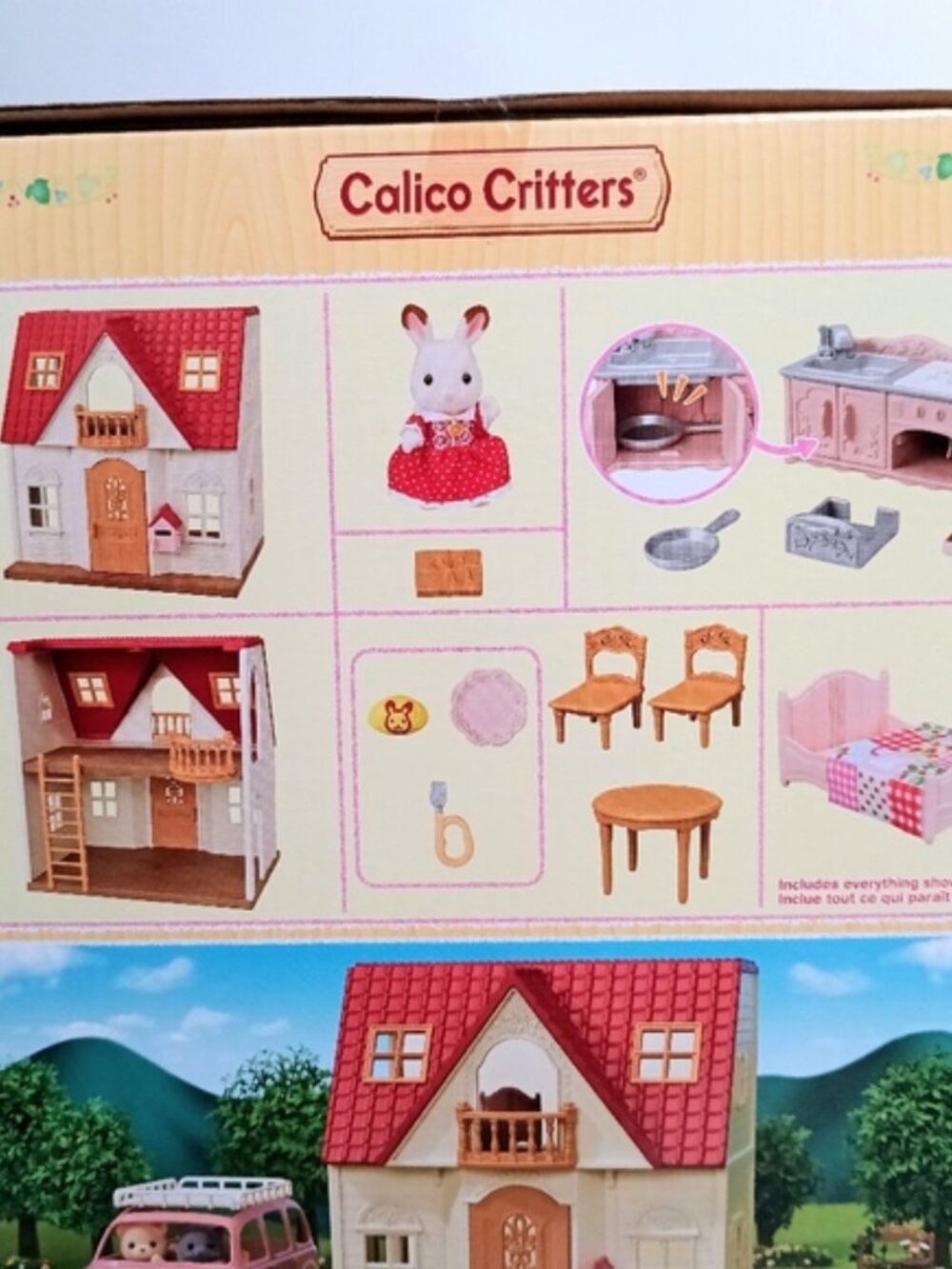 Calico Critters Red Roof Cozy Cottage Starter Home Dollhouse with Rabbit - Picture 8 of 8
